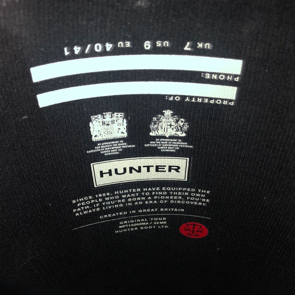 Hunter Women’s Original Tall Rain Boots - Picture 3 of 4